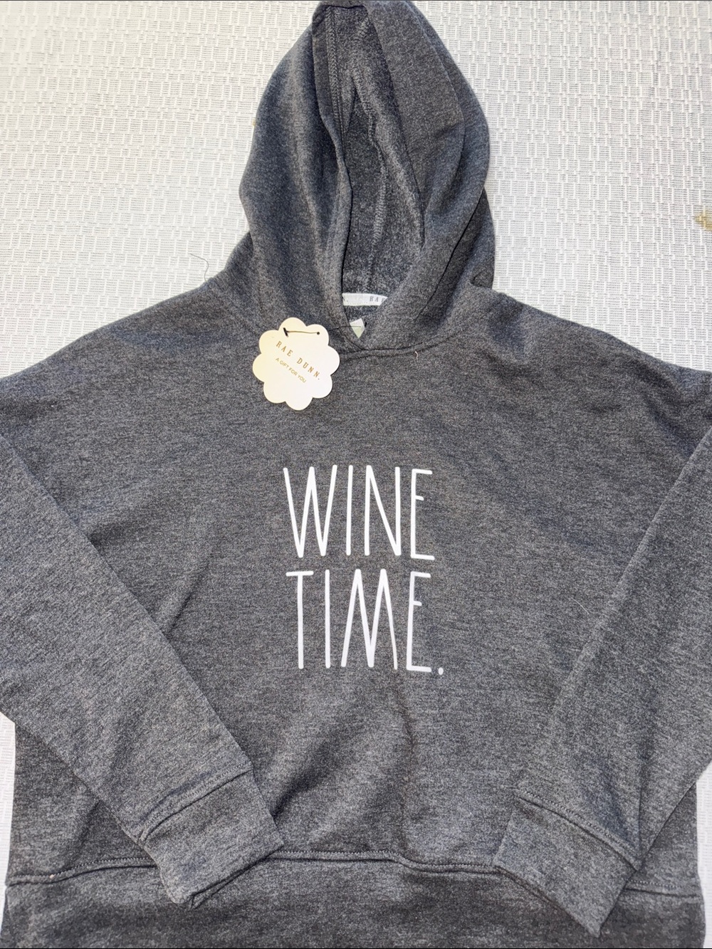 Rae Dunn Charcoal Gray Pullover Hoodie